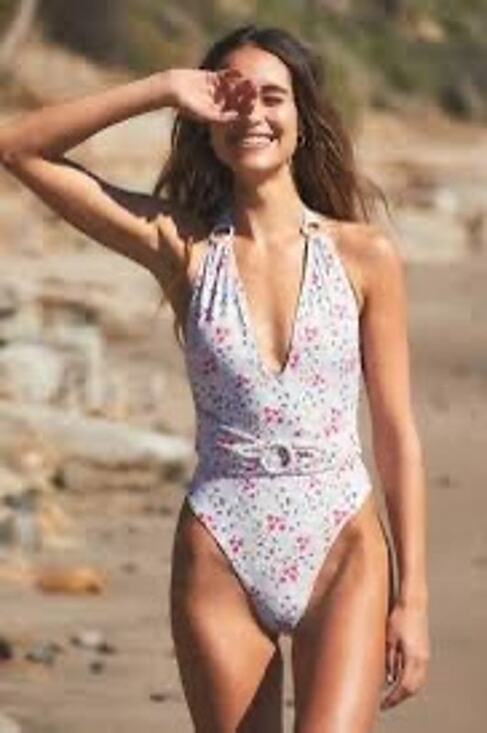 Lulu's Other - Lulus Womens size Medium Vacation Calling White Floral O-Ring One Piece Swimsuit